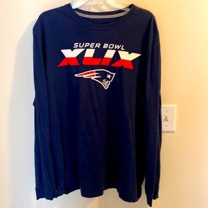 Mens Patriots team long sleeved tee, Super Bowl XLIV.  Size XXL.  GUC